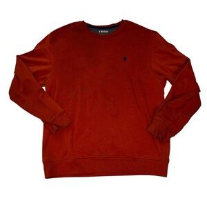 Izod Advantage Performance Stretch Crewneck Burnt Orange Large